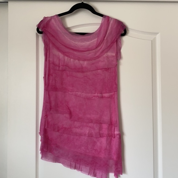Beautiful Italian Made Pink Silk Top - Picture 2 of 4
